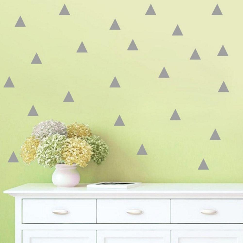 Lisslune | Stylish 48-piece geometric triangle wall sticker set
