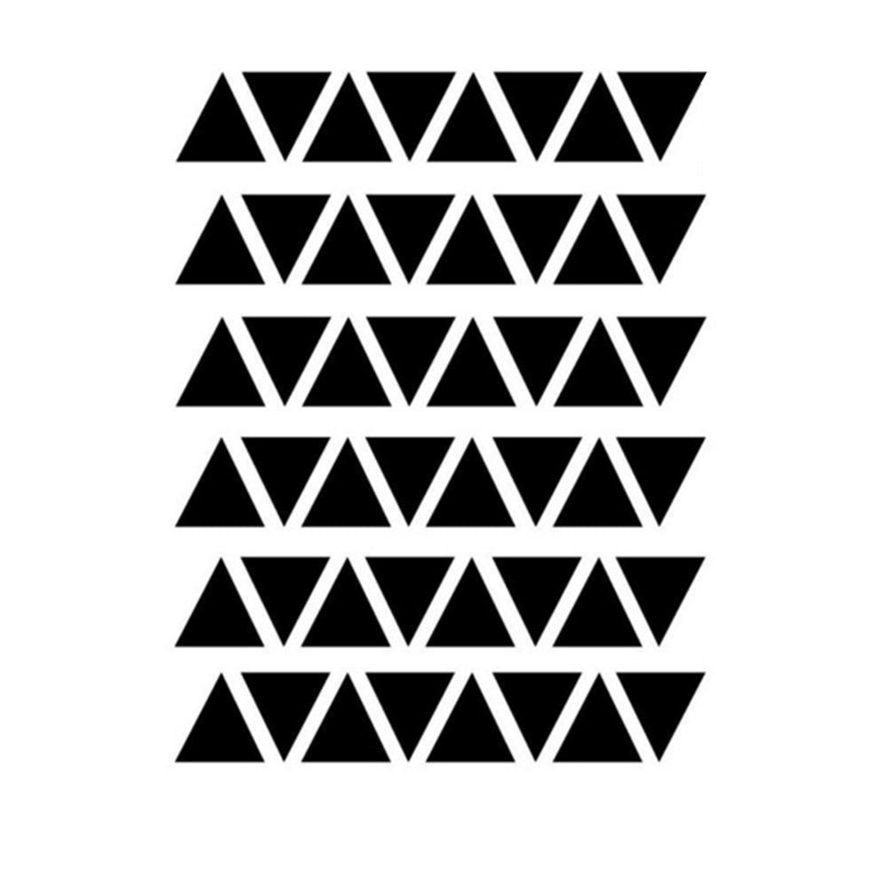 Lisslune | Stylish 48-piece geometric triangle wall sticker set