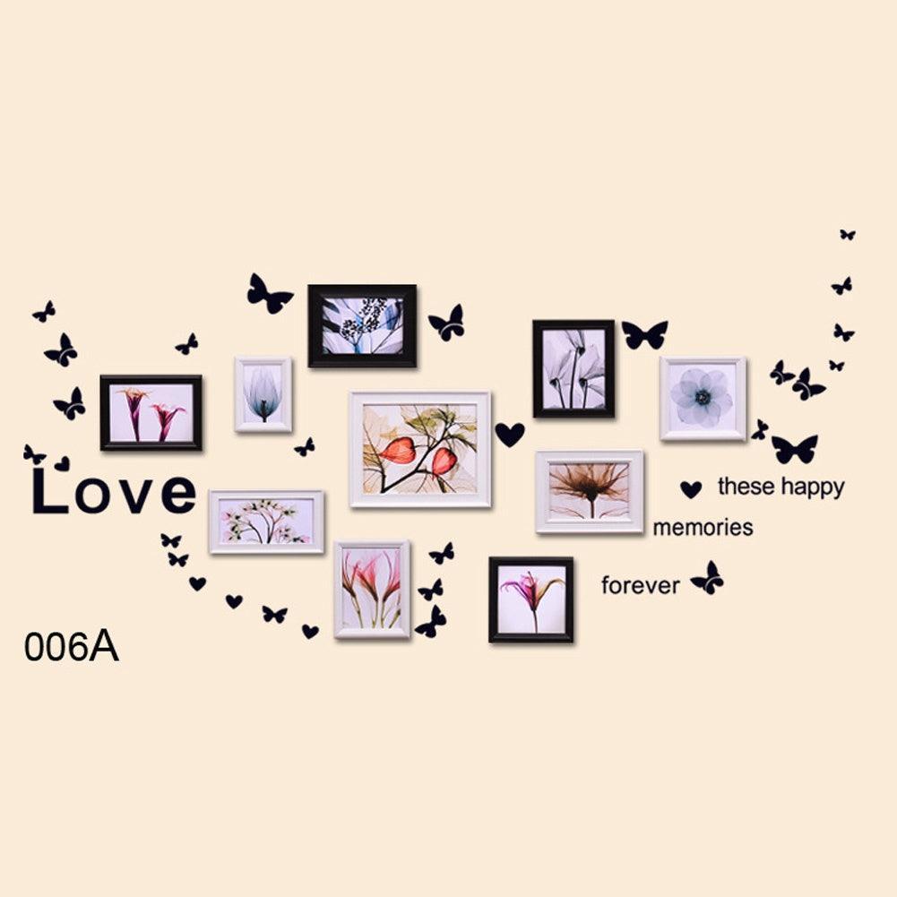 Lisslune | Charming Butterfly and Heart PVC Wall Sticker Set for Pleasant Home Decor