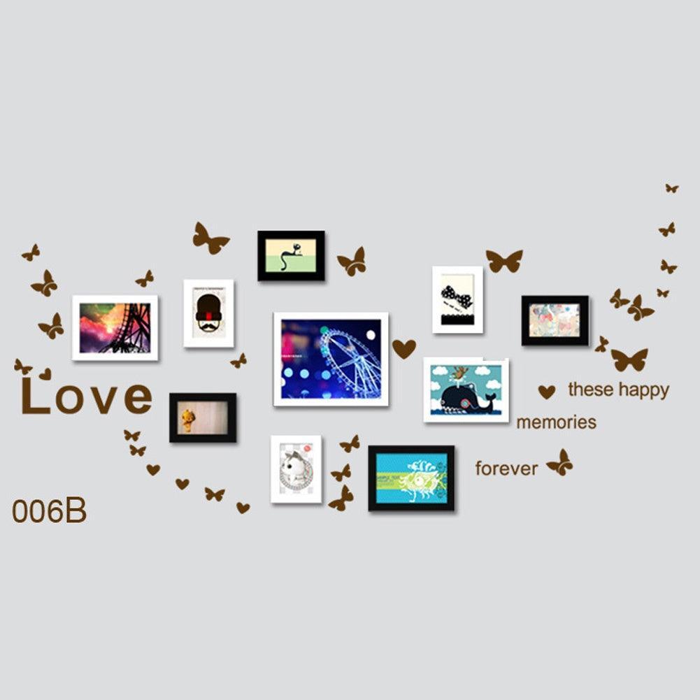 Lisslune | Charming Butterfly and Heart PVC Wall Sticker Set for Pleasant Home Decor
