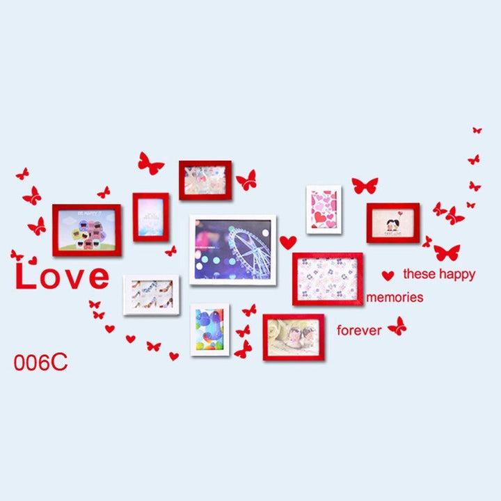 Lisslune | Charming Butterfly and Heart PVC Wall Sticker Set for Pleasant Home Decor