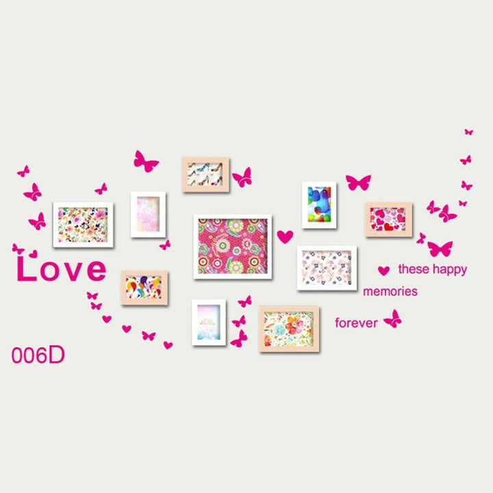 Lisslune | Charming Butterfly and Heart PVC Wall Sticker Set for Pleasant Home Decor