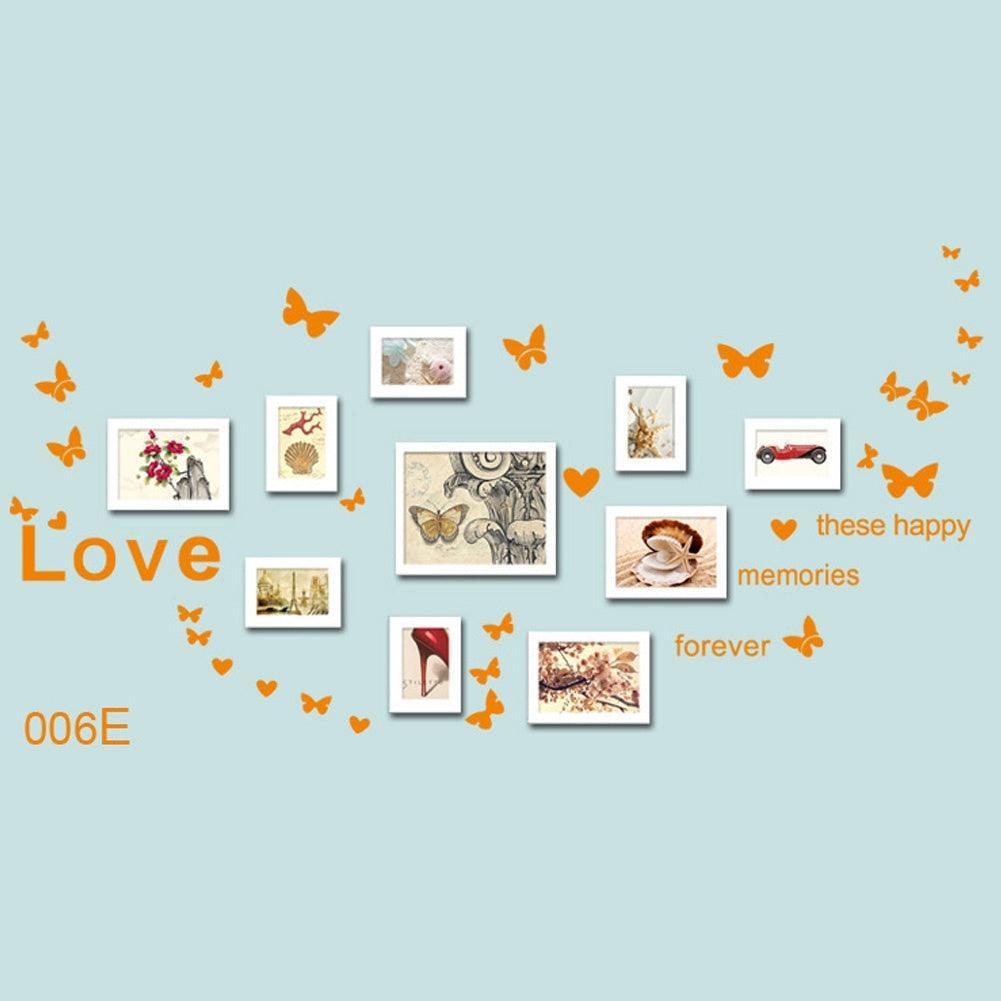 Lisslune | Charming Butterfly and Heart PVC Wall Sticker Set for Pleasant Home Decor