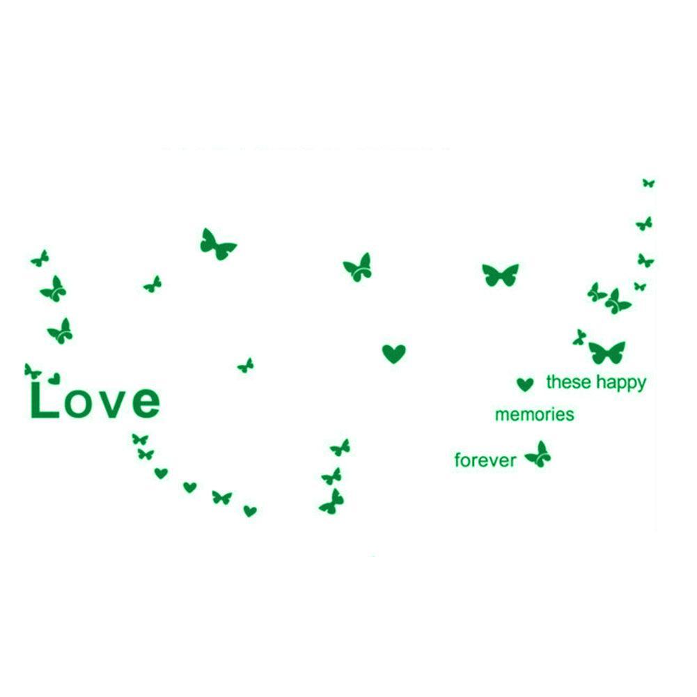 Lisslune | Charming Butterfly and Heart PVC Wall Sticker Set for Pleasant Home Decor