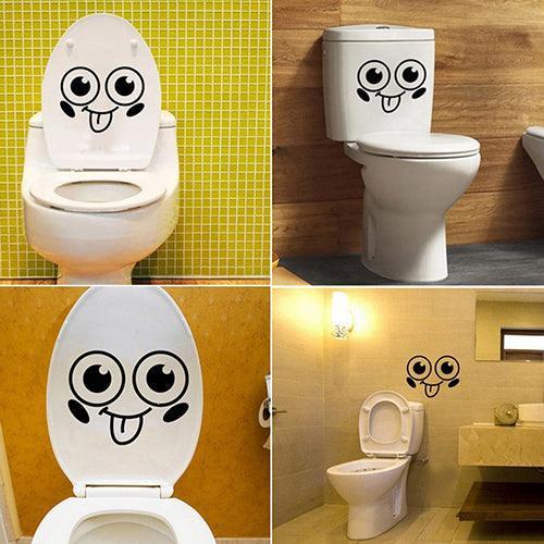 Lisslune | Happy Face Bathroom Sticker for a Bright and Cheerful Decor Upgrade