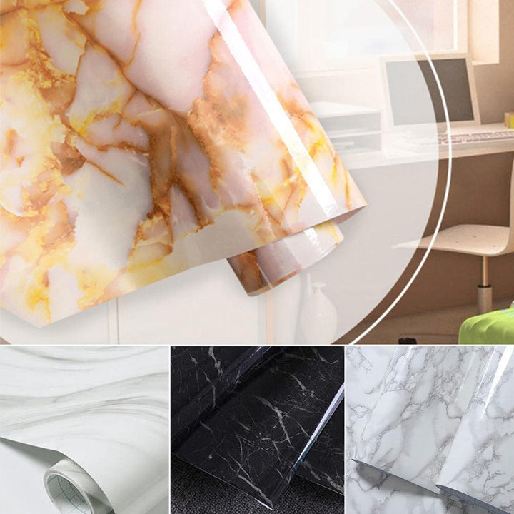 Lisslune | Elegant Marble Style Removable Wall Decoration for Effortless Home Renovation