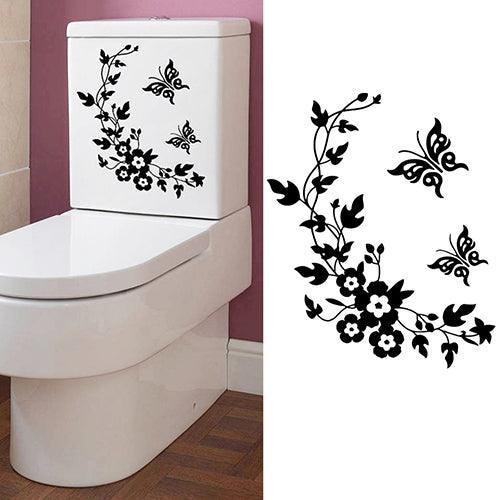Lisslune | Charming Butterfly and Flower Wall Stickers for Creative Bathroom Renovation
