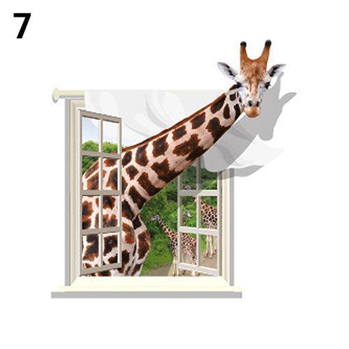 Lisslune | Playful 3D Animal Wall Stickers - Fun and Removable Home Decor