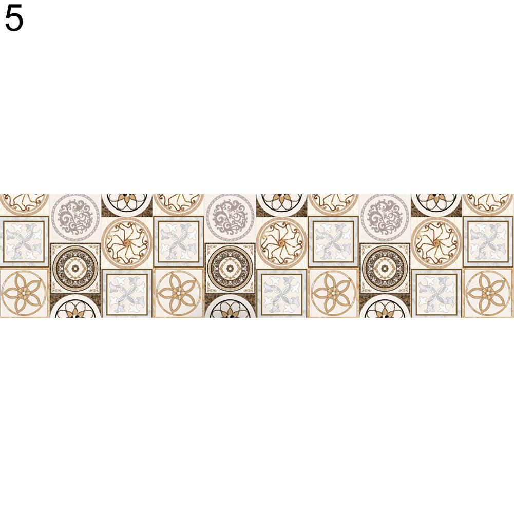 Lisslune | Mediterranean Flower Waterproof Wall Art Decals for Kitchen and Bathroom