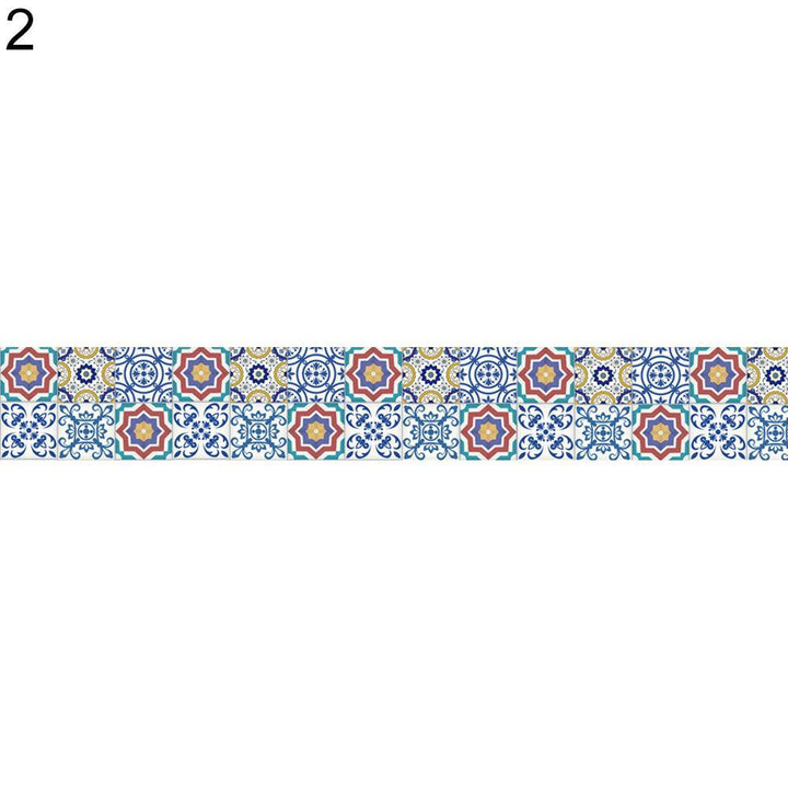 Lisslune | Mediterranean Flower Waterproof Wall Art Decals for Kitchen and Bathroom