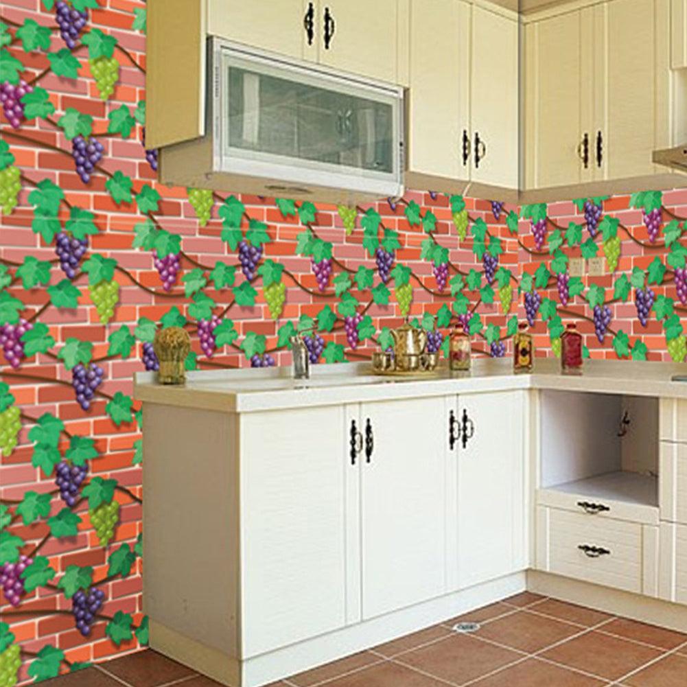 Lisslune | Contemporary PVC Brick Pattern Wall Decal for Stylish Kitchen and Bathroom Makeovers