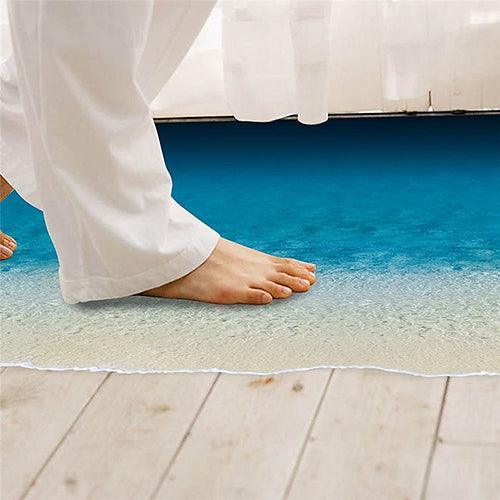 Lisslune | Transform Your Space with a Beautiful 3D Coast Beach Floor Sticker