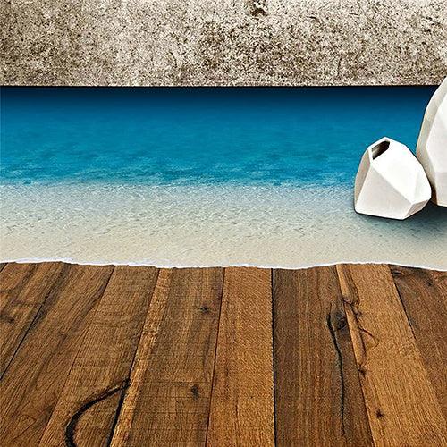 Lisslune | Transform Your Space with a Beautiful 3D Coast Beach Floor Sticker