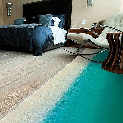 Lisslune | Transform Your Space with a Beautiful 3D Coast Beach Floor Sticker