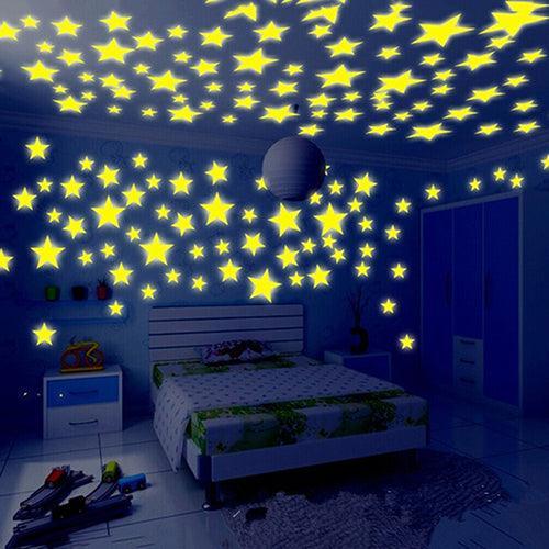 Lisslune | Mystic Dreamy Night Glow Star Sticker Collection - Funny Decoration for Kids