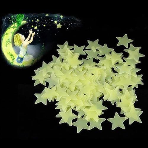 Lisslune | Mystic Dreamy Night Glow Star Sticker Collection - Funny Decoration for Kids