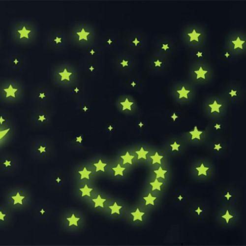 Lisslune | Mystic Dreamy Night Glow Star Sticker Collection - Funny Decoration for Kids