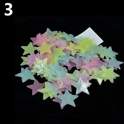 Lisslune | Mystic Dreamy Night Glow Star Sticker Collection - Funny Decoration for Kids