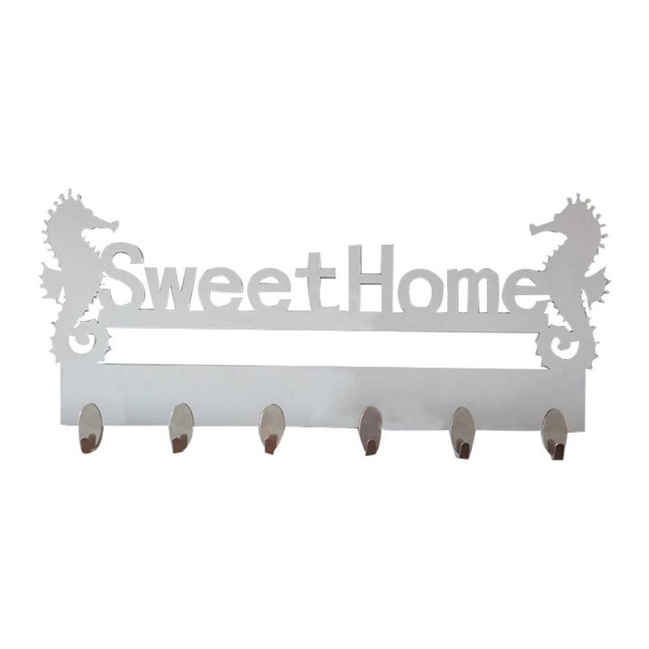 Lisslune | Seaside Serenity Adhesive Hook Shelf with Nautical Seahorse Pattern