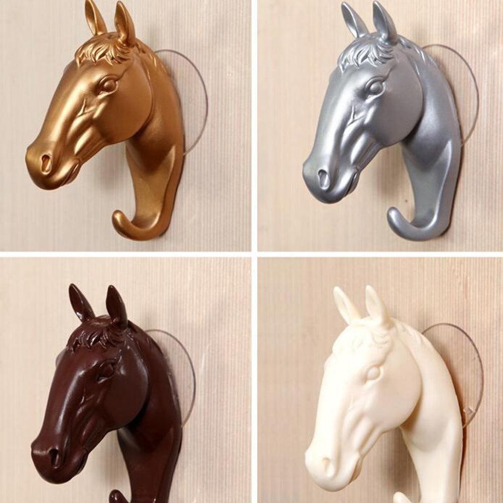 Lisslune | Contemporary Horse Head Wall Hook with Simple Suction Cup Mounting - Stylish and Functional