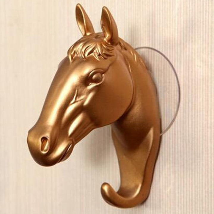 Lisslune | Contemporary Horse Head Wall Hook with Simple Suction Cup Mounting - Stylish and Functional