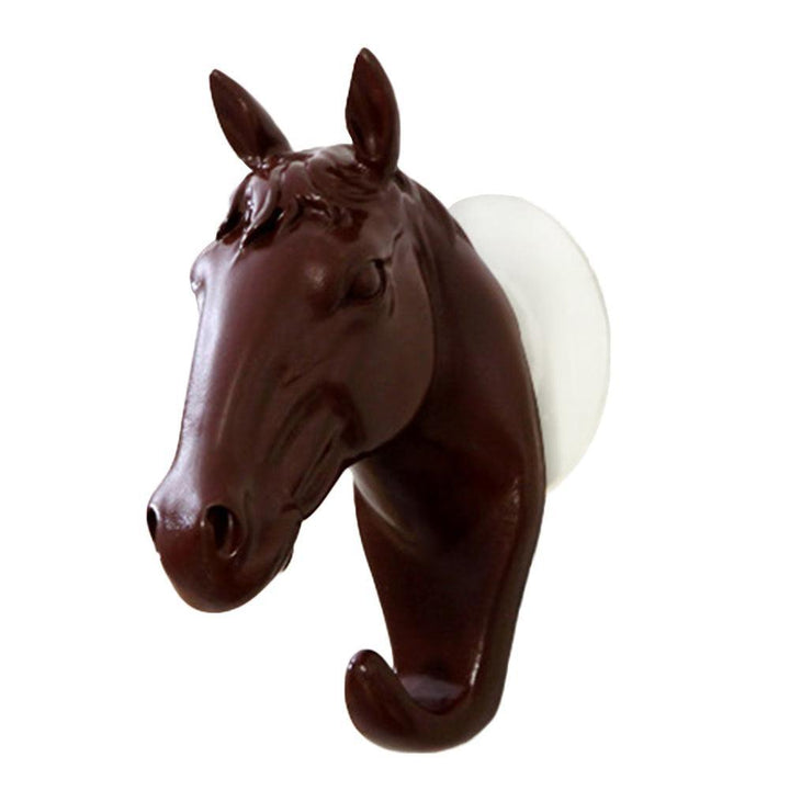 Lisslune | Contemporary Horse Head Wall Hook with Simple Suction Cup Mounting - Stylish and Functional
