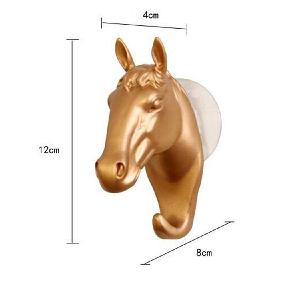 Lisslune | Contemporary Horse Head Wall Hook with Simple Suction Cup Mounting - Stylish and Functional