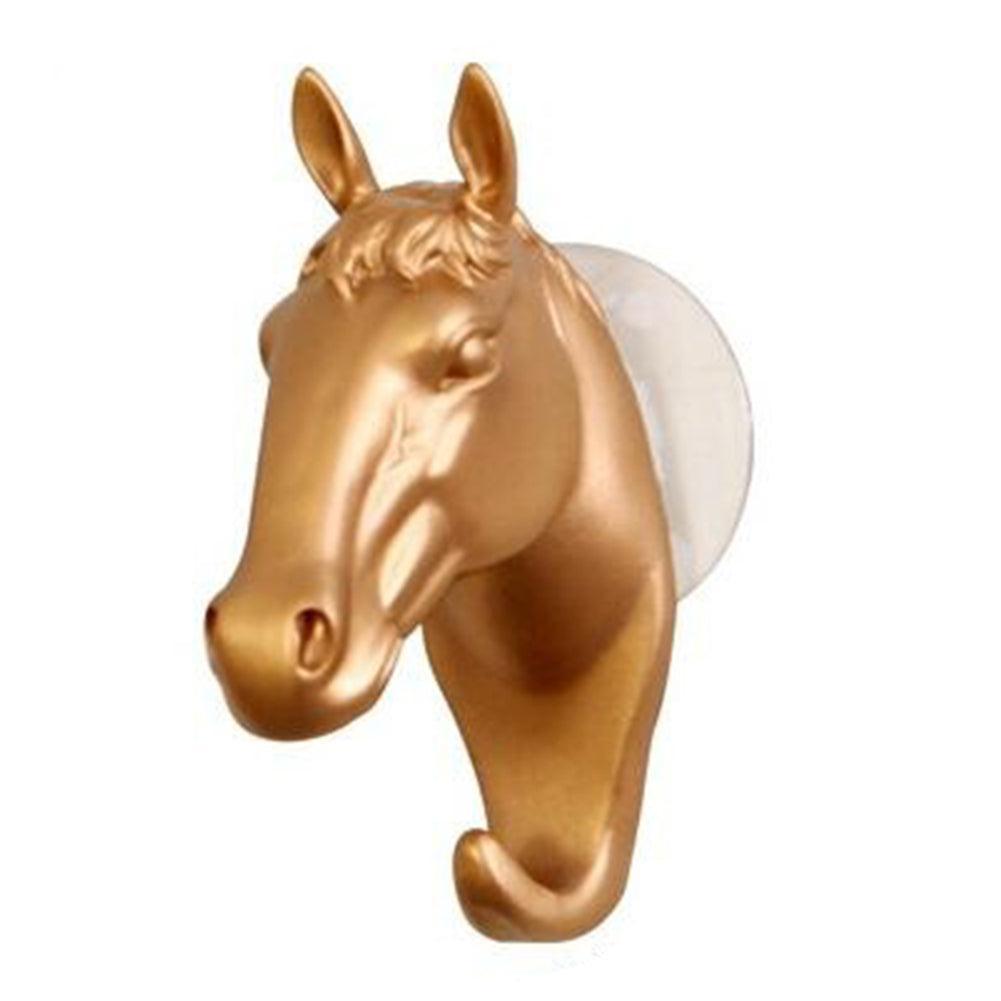 Lisslune | Contemporary Horse Head Wall Hook with Simple Suction Cup Mounting - Stylish and Functional