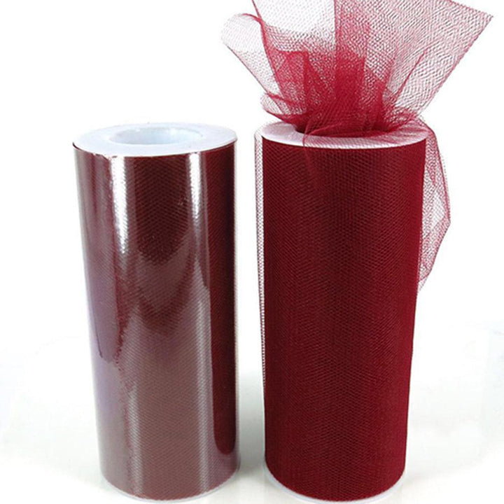 Lisslune | Luxurious Nylon Tulle Mesh Fabric Roll - Ideal for Weddings and Crafts - 6" x 25 Yards