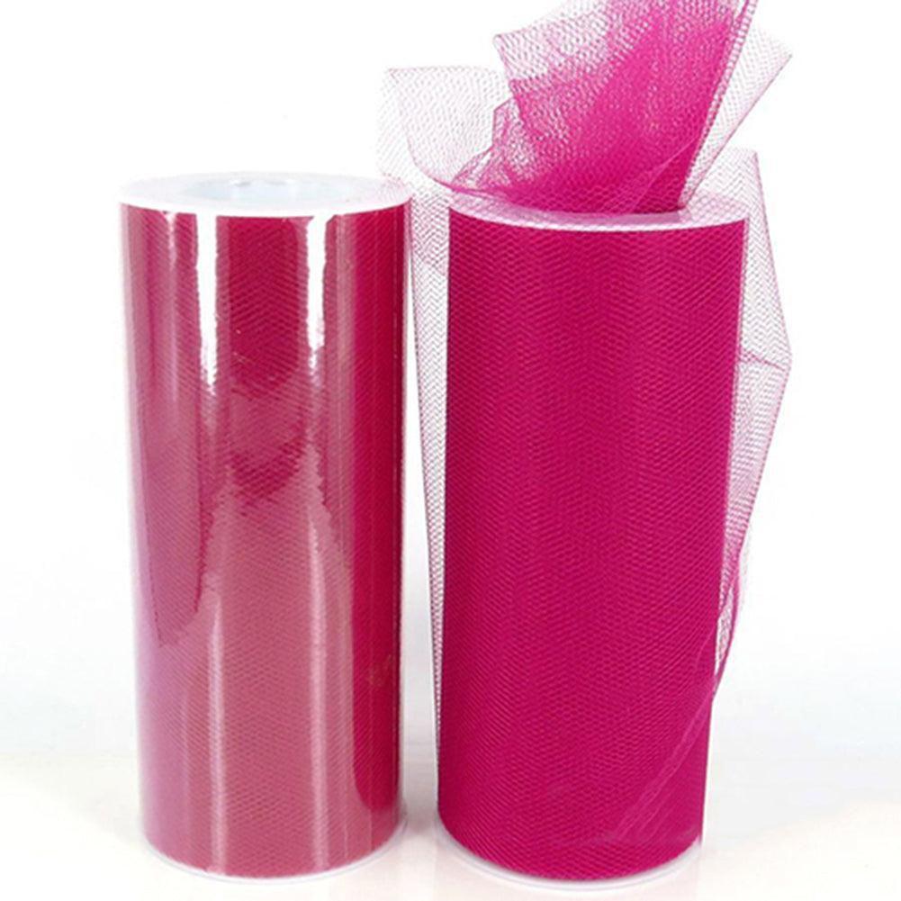 Lisslune | Luxurious Nylon Tulle Mesh Fabric Roll - Ideal for Weddings and Crafts - 6" x 25 Yards