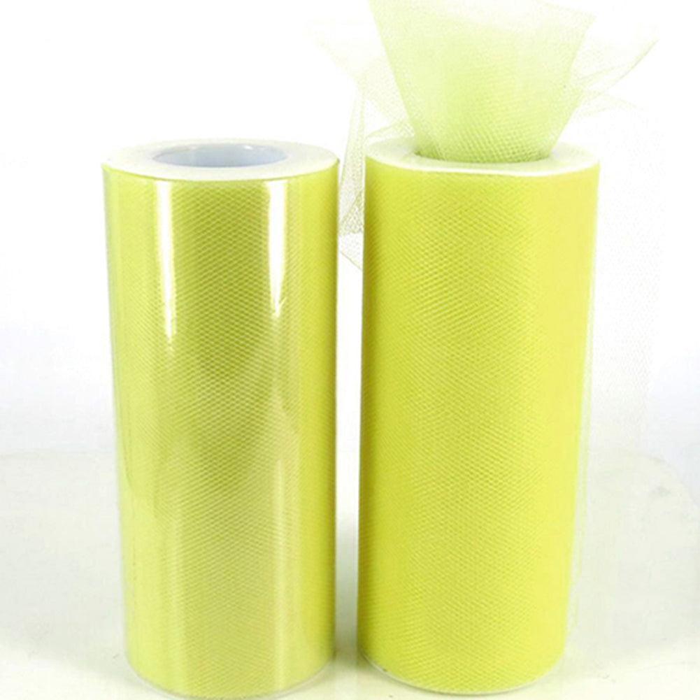 Lisslune | Luxurious Nylon Tulle Mesh Fabric Roll - Ideal for Weddings and Crafts - 6" x 25 Yards