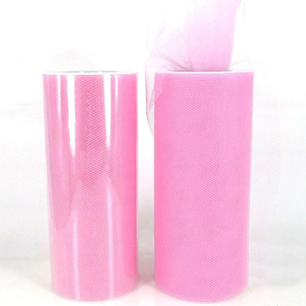 Lisslune | Luxurious Nylon Tulle Mesh Fabric Roll - Ideal for Weddings and Crafts - 6" x 25 Yards