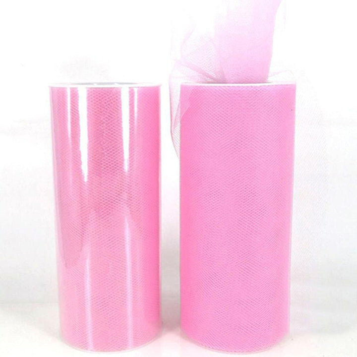 Lisslune | Luxurious Nylon Tulle Mesh Fabric Roll - Ideal for Weddings and Crafts - 6" x 25 Yards