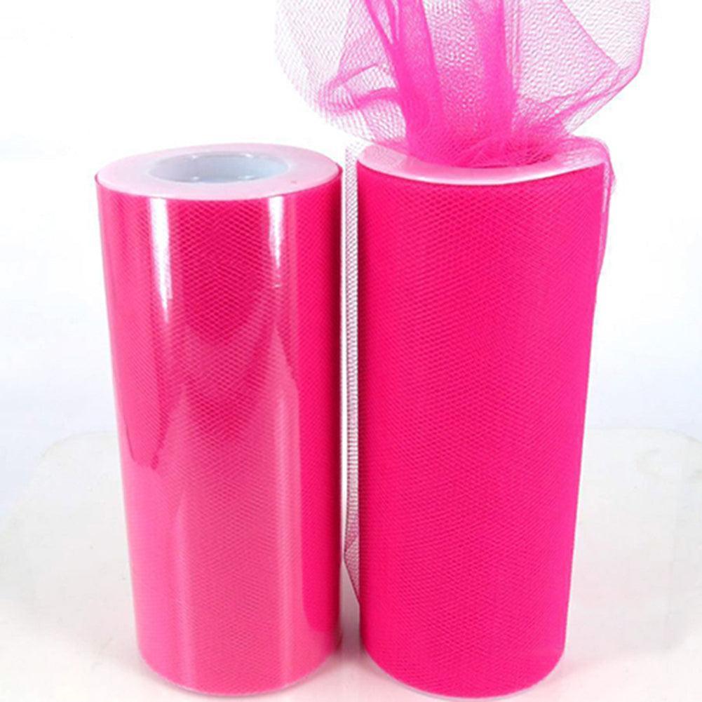 Lisslune | Luxurious Nylon Tulle Mesh Fabric Roll - Ideal for Weddings and Crafts - 6" x 25 Yards