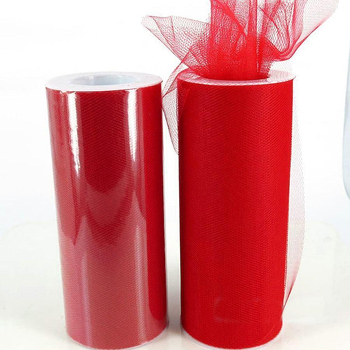 Lisslune | Luxurious Nylon Tulle Mesh Fabric Roll - Ideal for Weddings and Crafts - 6" x 25 Yards