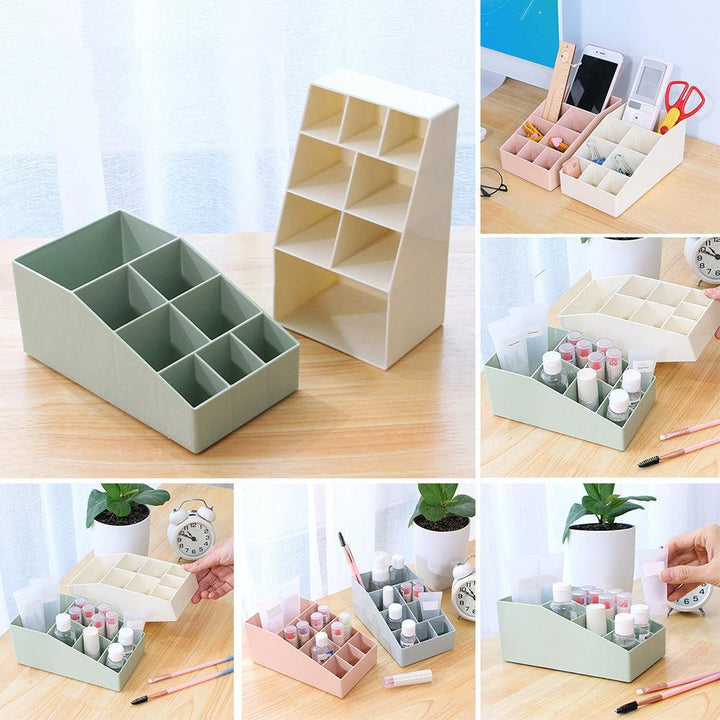 Lisslune | Stylish solid color makeup and jewelry organizer - Elegant compact storage solution for desk and vanity