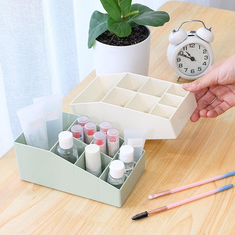 Lisslune | Stylish solid color makeup and jewelry organizer - Elegant compact storage solution for desk and vanity