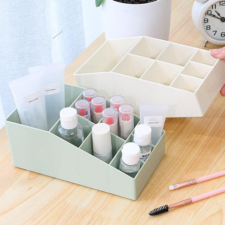 Lisslune | Stylish solid color makeup and jewelry organizer - Elegant compact storage solution for desk and vanity