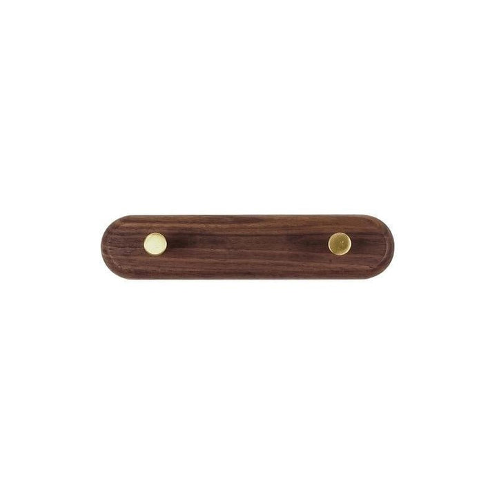 Lisslune | WandHout – Minimalistic wooden wall coat rack with brass hooks