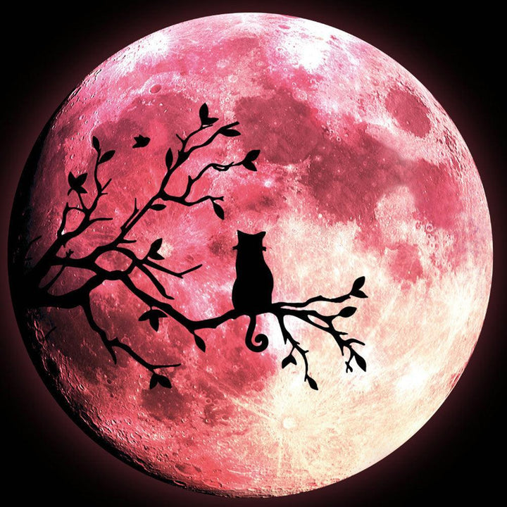 Lisslune | Mystical Nighttime Feline Glow-in-the-Dark Wall Decal Collection for Spooky Seasons