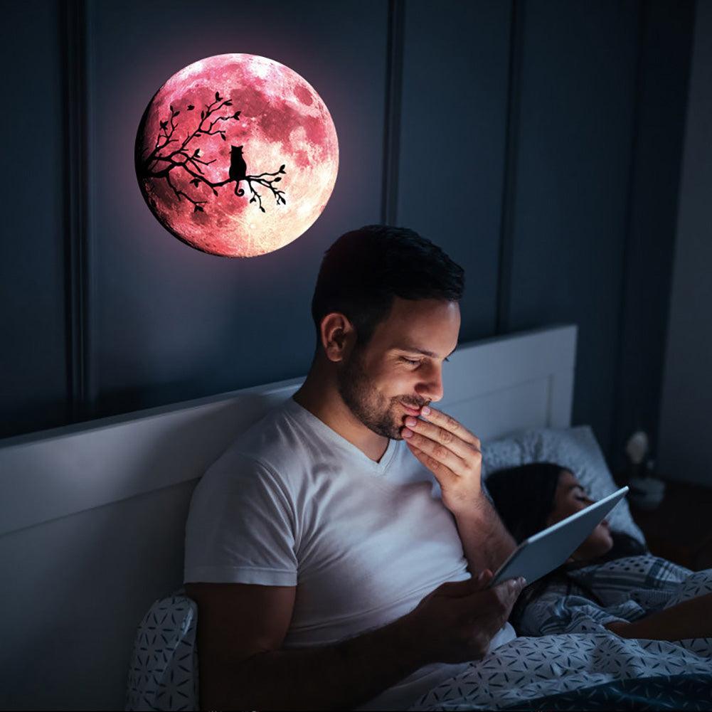 Lisslune | Mystical Nighttime Feline Glow-in-the-Dark Wall Decal Collection for Spooky Seasons