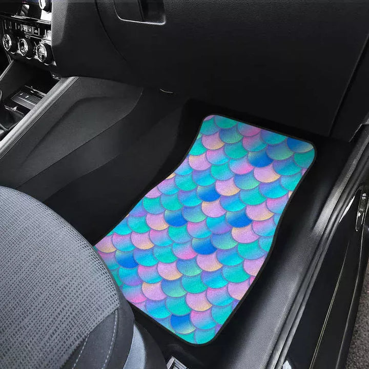 Lisslune | Mermaid Scales Pink Teal Car Mats
