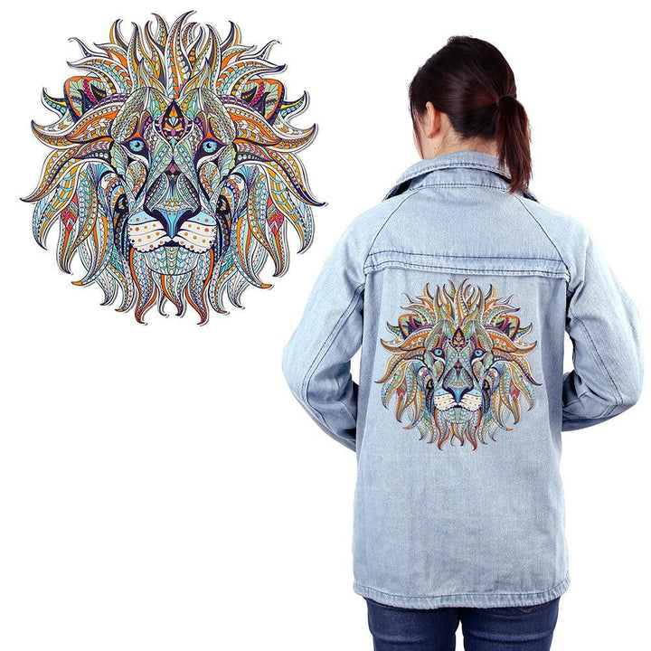 Lisslune | Dynamic 3D Lion King Iron-On Patch - Bold Accessory for Fashion Statements & Creative Projects