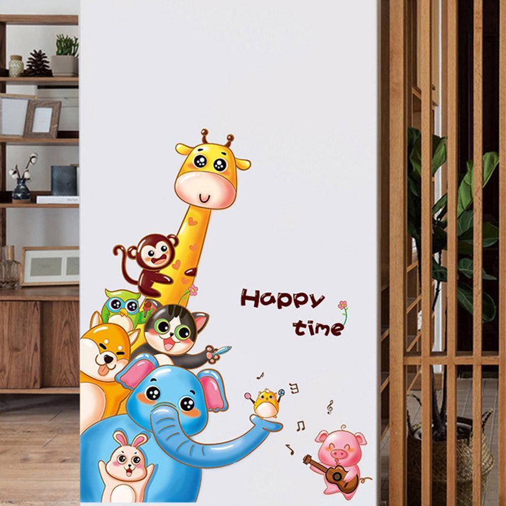 Lisslune | Safari Adventure Cartoon Animal Wall Stickers for Children's Room Decor