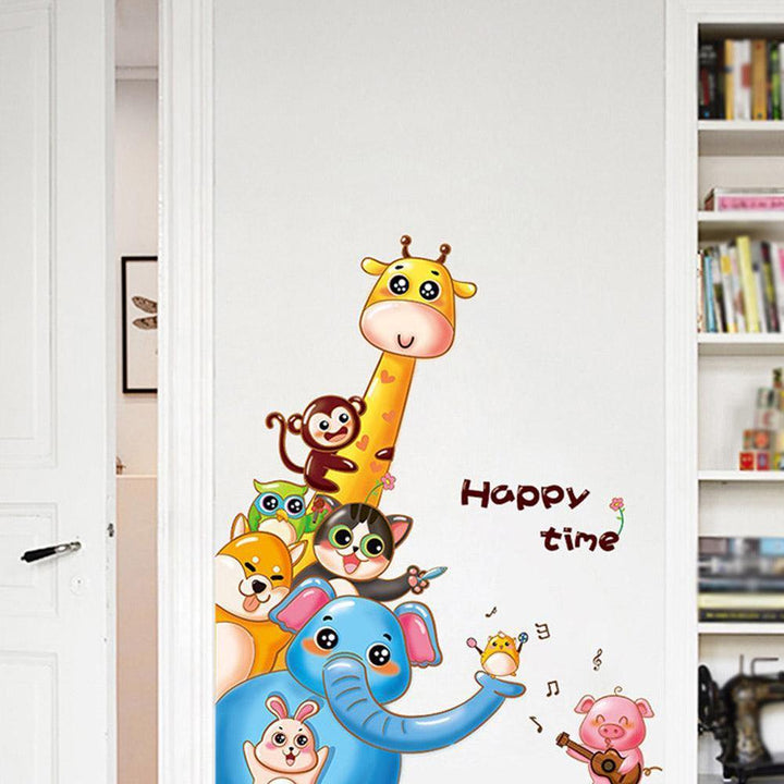 Lisslune | Safari Adventure Cartoon Animal Wall Stickers for Children's Room Decor