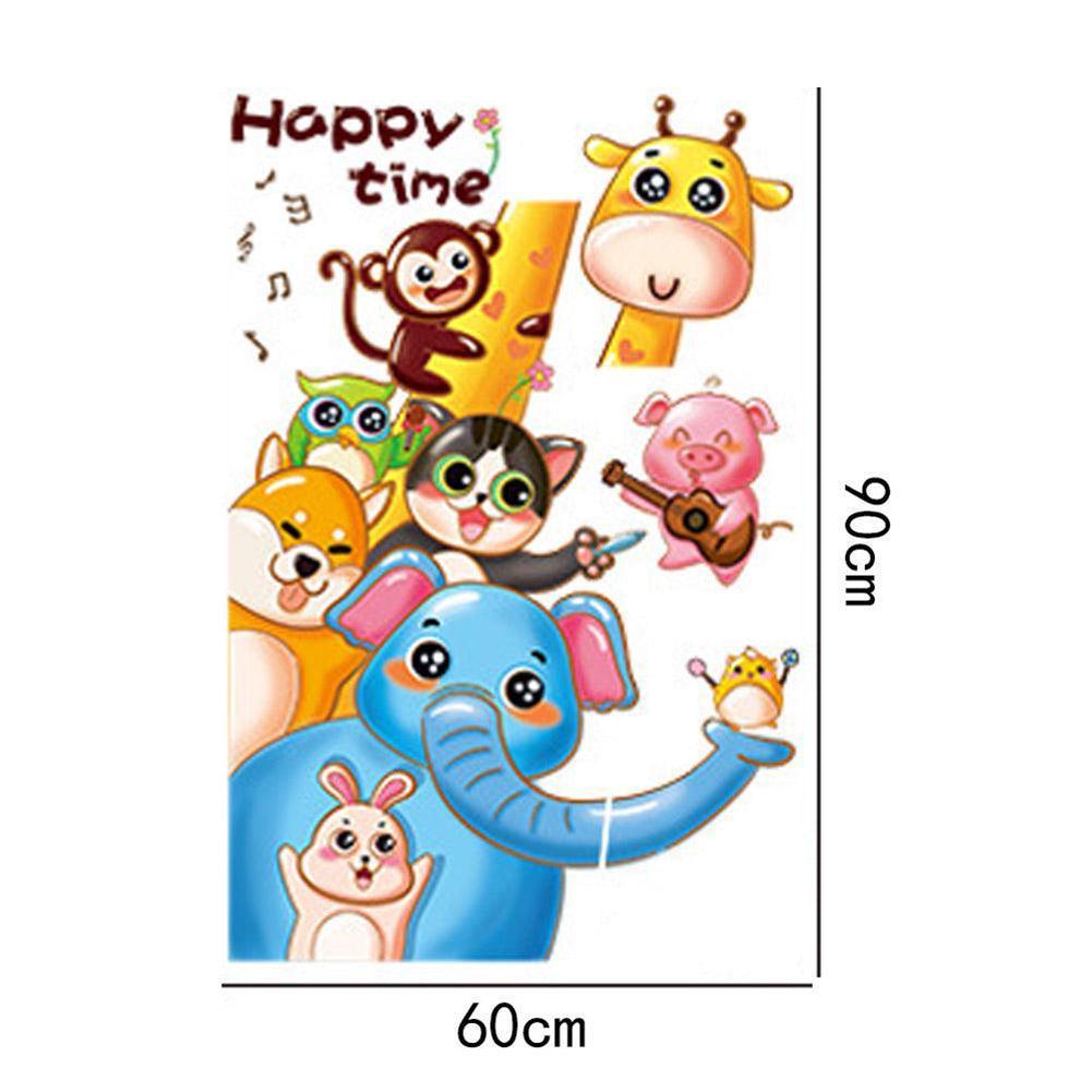 Lisslune | Safari Adventure Cartoon Animal Wall Stickers for Children's Room Decor