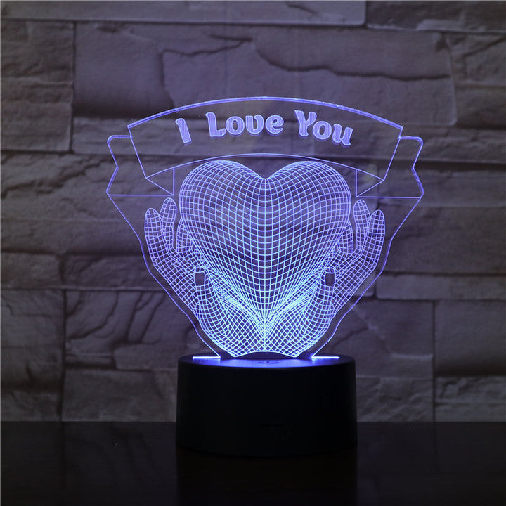 Lisslune | Valentine's Day Gift Holding Hands Love 3D Night Light