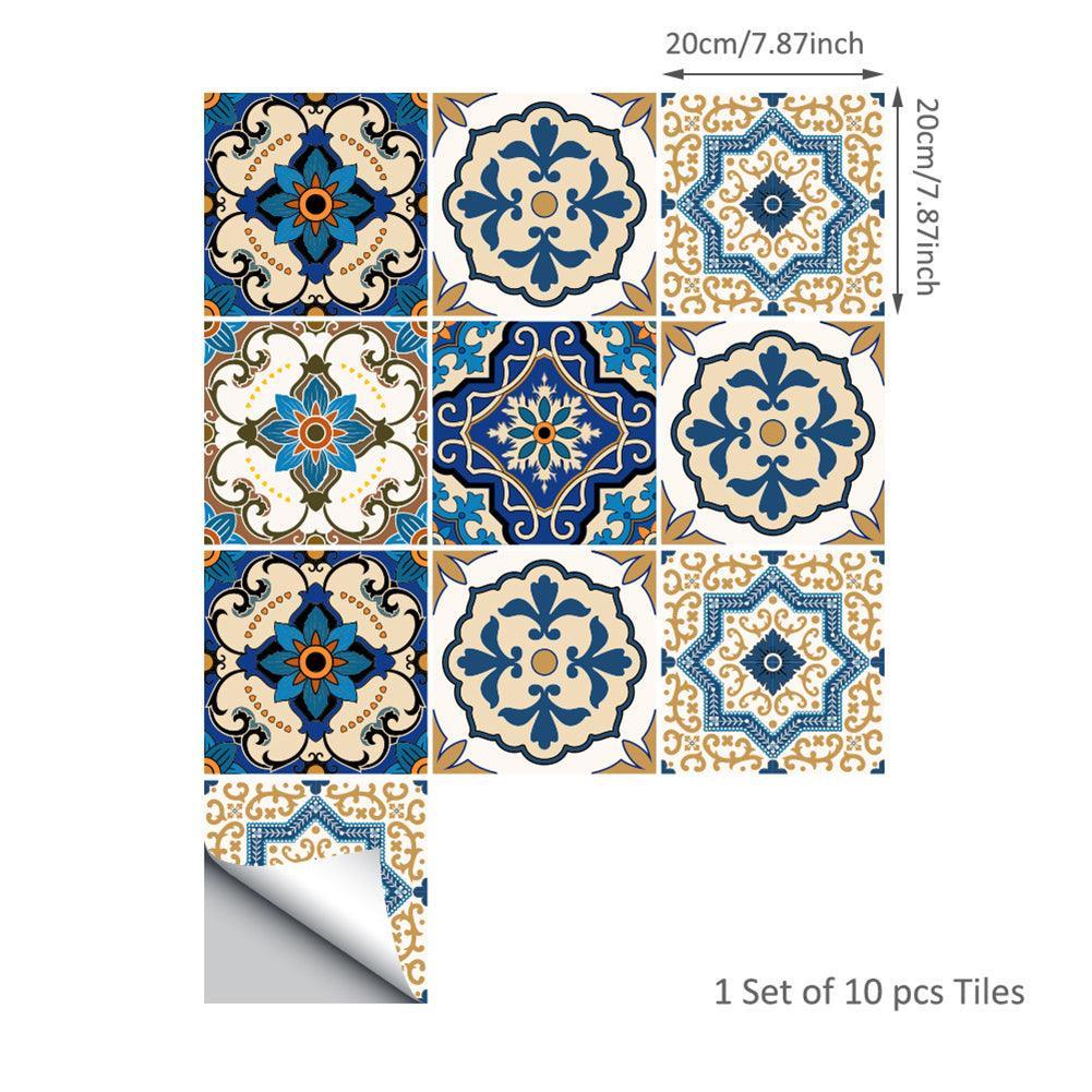 Lisslune | Moroccan Mosaic Wall Sticker Set - Stylish Home Decor Solution