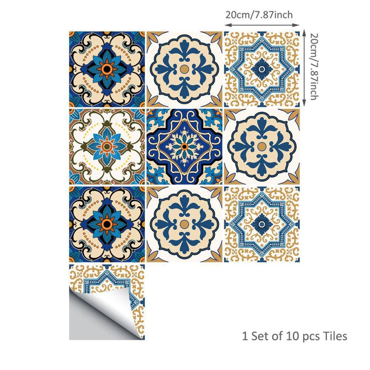 Lisslune | Moroccan Mosaic Wall Sticker Set - Stylish Home Decor Solution