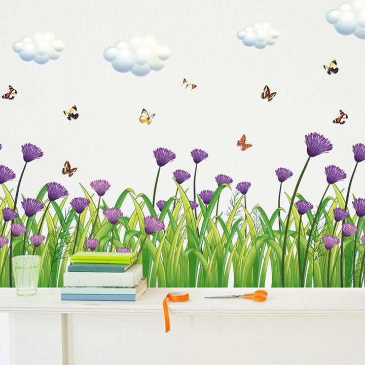 Lisslune | Vibrant Cornflower Butterfly PVC Wall Art - Natural Elegance for Home Decor